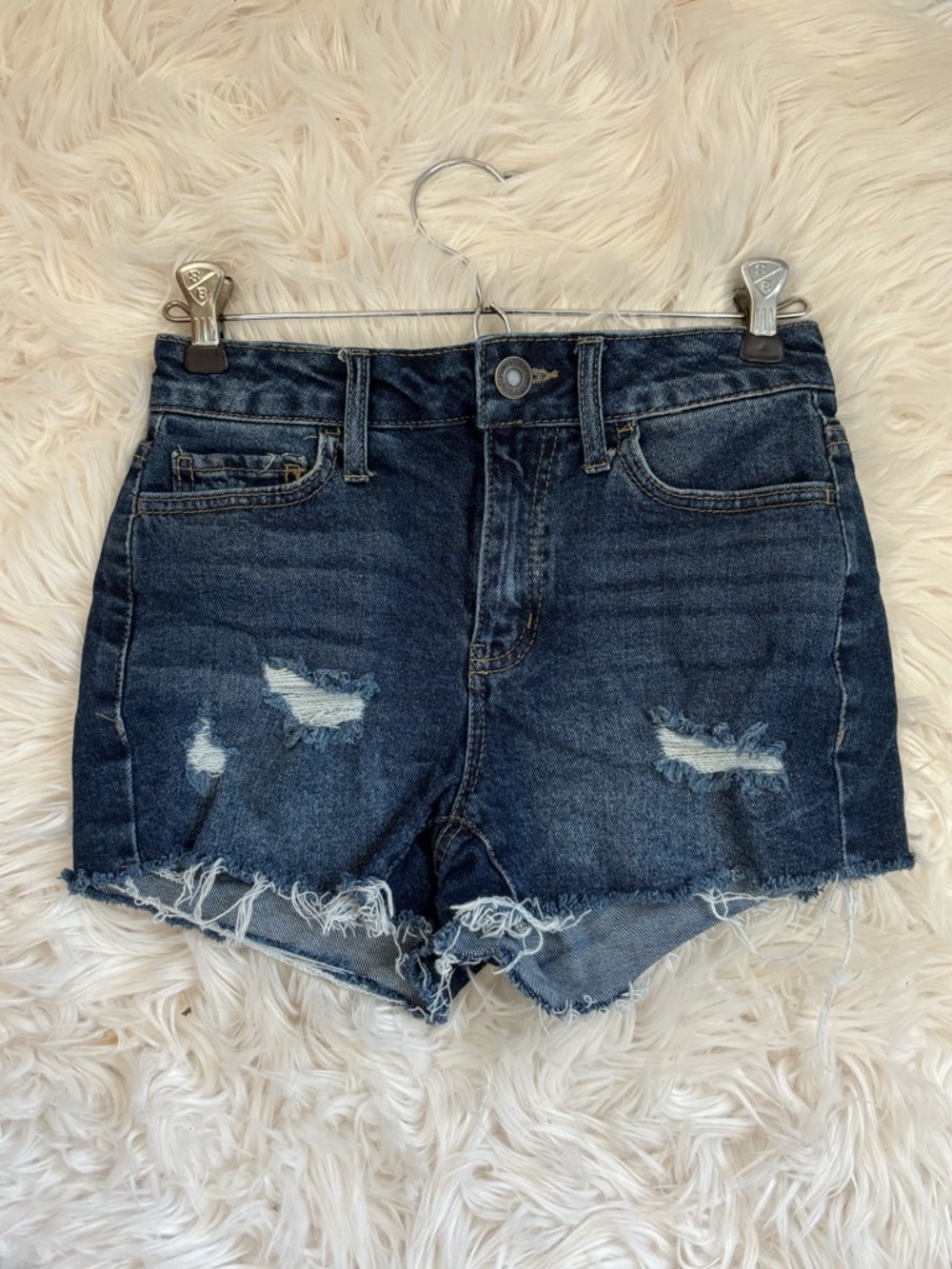 Vintage Vibe Button Fly So Sz 1 Denim Shorts Ultra High Rise Beach Shorts